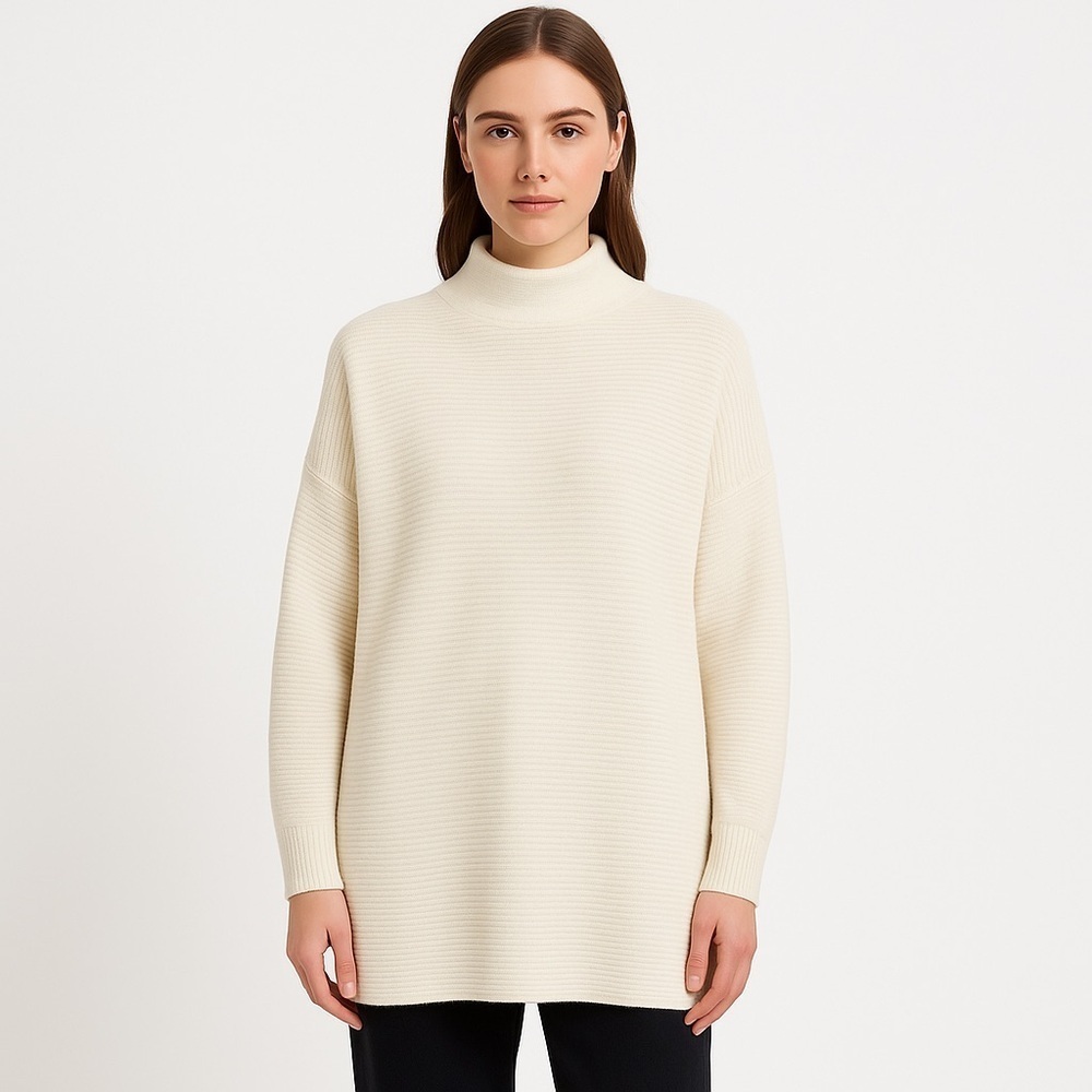 Sisley Fine Cashmere Blend Sweater Scandinavian Knit S